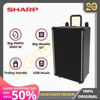 SHARP SPEAKER AKTIF CBOX TR10CBL AUDIO CBOXTRB10CBL 10inch KARAOKE