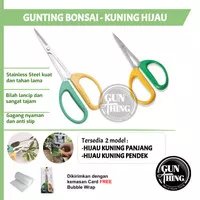 Gunting Bonsai Panjang - Gunting Pruning Hijau Kuning - Ranting Bunga