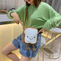 SLING BAG BONEKA LUCU BENTUK ROTI VIRAL UNTUK KADO TAS PEREMPUAN LUCU