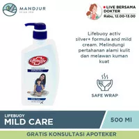 Lifebuoy Sabun Mandi Cair Pump Mild Care 500 ML - Sabun Antibakteri