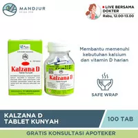 Kalzana D Tablet Kunyah - Suplemen Vitamin D dan Penambah Kalsium