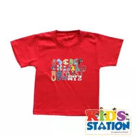 Tshirt Baju Kaos Anak Alphabet Lore A B C D E F - Z Karakter