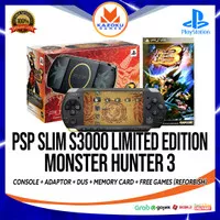 PSP SLIM S3000 MONSTER HUNTER PORTABLE LIMITED EDITION Free Game