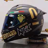 Helm Nhk rx9 solid black doff paket ganteng LEOPARD visor flat iridium