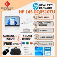HP 14S DQ0508TU N4120 4GB 256SSD W10+OHS 14.0 BLIT 2YR SLV