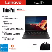 ThinkPad X1 Nano i7 1160G7 16GB 512GB NVMe 13IPS Win10 OHS