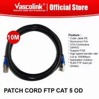 Patchcord / Kabel LAN RJ45 10 Meter Vascolink FTP Cat 5