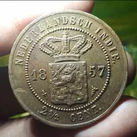 Uang koin kuno Benggol 2½ Cent 1857 Tp 971