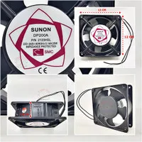 fan showcase 12cmX12cm 220Volt motor dinamo kipas kotak