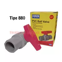 BALL VALVE PVC 1/2" HSS STOP KRAN BOLA 1/2 INCH SOCK POLOS