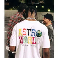 Kaos ASTRO WORLD Travis Scott Tshirt Merchandise Rapp tee Vintage tee