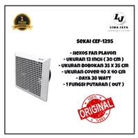 SEKAI Exhaust Fan MVF-1295 Hexos Dinding Plafon Kipas Dapur 12 inch