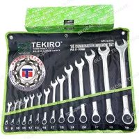 Kunci Ring Pas Set Tekiro 14 Pcs ( 8-32 mm ) Combination Wrench Set