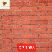 Wallpaper Sticker DP 1085 batu bata orange tua warna bata umum