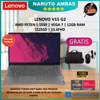 Laptop Lenovo v15 G2 Ryzen 5 5500 16gb 512ssd win11 15.6fhd Termurah