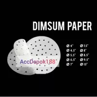 Dimsum Paper Round 4 4,5 5,5 6,5 in SILICONIZE / ALAS DIMSUM ISI 500PC