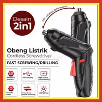 Obeng Listrik Mini Elektric Portable Cordless Usb Charge