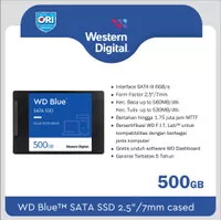 SSD WD Blue 500GB 2.5 / 2.5" SATA 3D NAND - ORI Resmi SSD PC Laptop