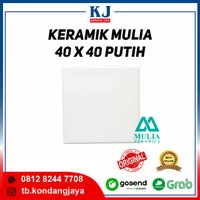 KERAMIK MULIA 40X40 PUTIH POLOS KW 1 (BRILLIANT WHITE)