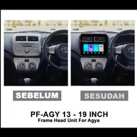 Frame Head Unit 9 Inch Agya dan Ayla 2013 Up Mobil Double din Panel