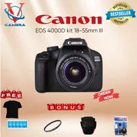 DSLR Canon EOS 4000D kit 18-55mm III - Camera DSLR Canon 4000D Paket 1