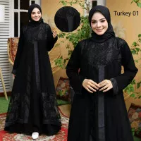 New Abaya Gamis Maxi Dress Arab Saudi Bordir Zephy turkey Umroh Dubai