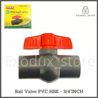 Stop kran drat 3/4 inch HSS / ball valve PVC plastik / stop keran air