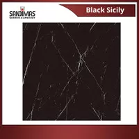 Granit Sandimas Black Sicily 80x80 Glosy