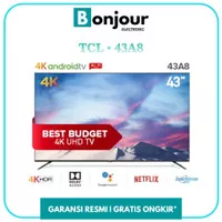 TCL 43 inch Ultra HD Android 9.0 Smart TV 4K LED TV TCL 43A8 UHD 4K 43