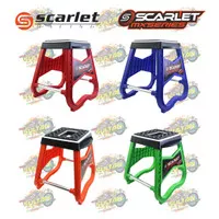 WORK STAND PADDOCK TENGAH STANDAR MOTOR TRAIL DZ - 02 SCARLET RACING