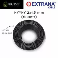 Kabel NYYHY 2x1.5 EXTRANA @100m serabut hitam