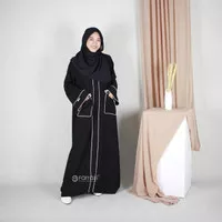 Abaya Maryam Farrasi / Gamis Abaya Basic Dress / Abaya Hitam Jetblack