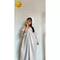 Dress Kaftan Anak Perempuan Renda Usia 0-9 Tahun (Abu Muda)