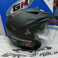 Helm GM Imprezza Double Visor black doff/abu abu solid