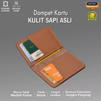 genuine leather card holder dompet kartu nama atm 100% kulit asli