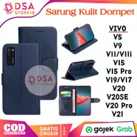 Sarung Kulit Dompet Vivo V19 V5 V9 V15 V17 Pro S1 Z1 Flip Cover Wallet