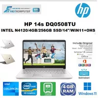 LAPTOP HP 14s DQ0508TU INTEL N4120 4GB 256GB SSD 14" WIN11 OHS