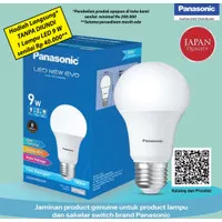 Lampu Bohlam LED Bulb Panasonic 9 watt, Lampu Putih 9 w Cool Day Light