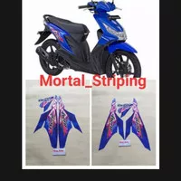 STRIPING / STICKER HONDA BEAT KARBU 2010 2011 WARNA BIRU