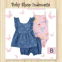 Dress Bayi Baju Bayi Branded Jumpsuit Rok Dress Stripe Bolero Softpink