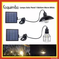 Lampu Solar Panel Cell Tenaga Surya Bohlam Gantung Taman Pijar Teras