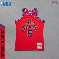 JERSEY BASKET NBA BAJU BASKET CLASSIC NEW JERSEY NETS JASON KIDD #5