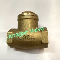 Swing check valve kuningan kn onda 2 1/2 inch original new asli kran