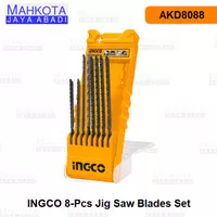 INGCO 8-Pcs Jig Saw Blades Set AKD8088 Mata Jigsaw Aluminium/Kayu/Besi