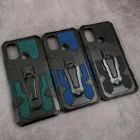 Oppo A53 - A32 2020 Mecha Army Military Belt Clip Stand Armor Case