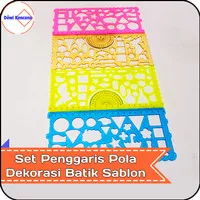 Set Penggaris Pola Dekorasi Batik Sablon 9921