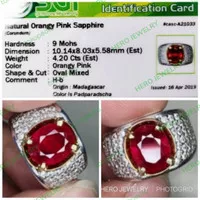 PERMATA SAPPHIRE PADPARADSCHA NATURAL BATU SAFIR PAPARACA PAPARACHA