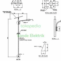 Tiang pju solar cell 2in1 5m 5 meter tiang lampu jalan tenaga surya