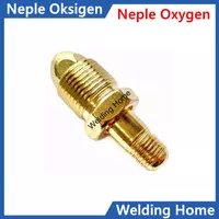 Neple selang tabung Regulator Oxygen Nepple Oksigen Drat 1/4" Inch Oxy