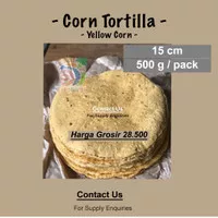 Yellow Corn Tortilla Frozen (Kulit Nachos), 100% Jagung, 500gr, 15cm
